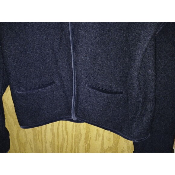 Pendleton 100% Merino Wool 2 Button Blazer Womens Size Medium Black Vintage - Picture 11 of 13